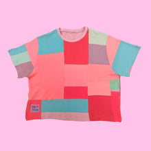 Load image into Gallery viewer, Pastels Patchwork Sustainable Boxy T-shirt

