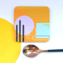 Load image into Gallery viewer, Abstract Painting Coaster - Orange
