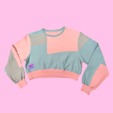 Load image into Gallery viewer, Soft Pastels Sustainable Crop Sweatshirt
